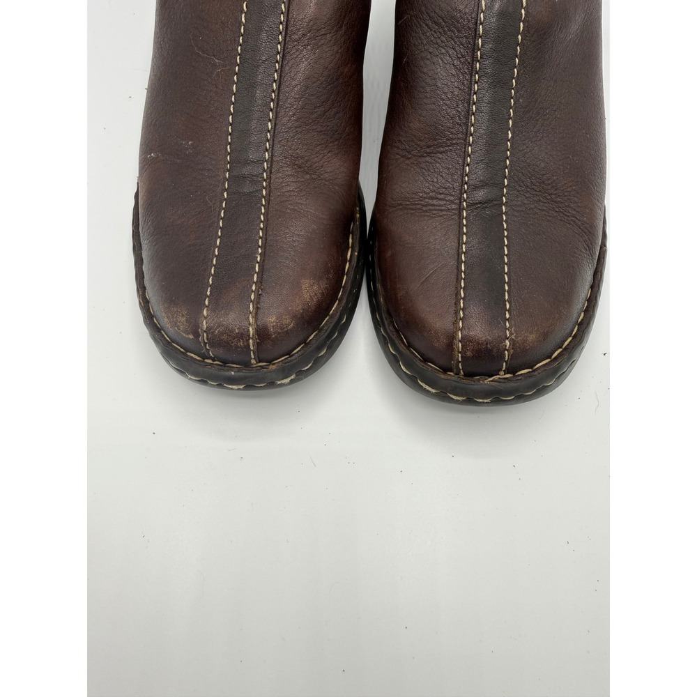 Born Womens 8 Leather Slip On Clogs Mules Casual Comfy Essential Basic Earthy - Picture 5 of 7